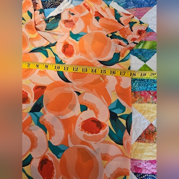 DR2 Ruffle Short Sleeve Flowy Blouse with Fruit Women's Size XS NWOT - Picture 4 of 10